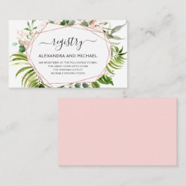 Bröllop Gift Registry Eucalyptus Greenery Visitkort
