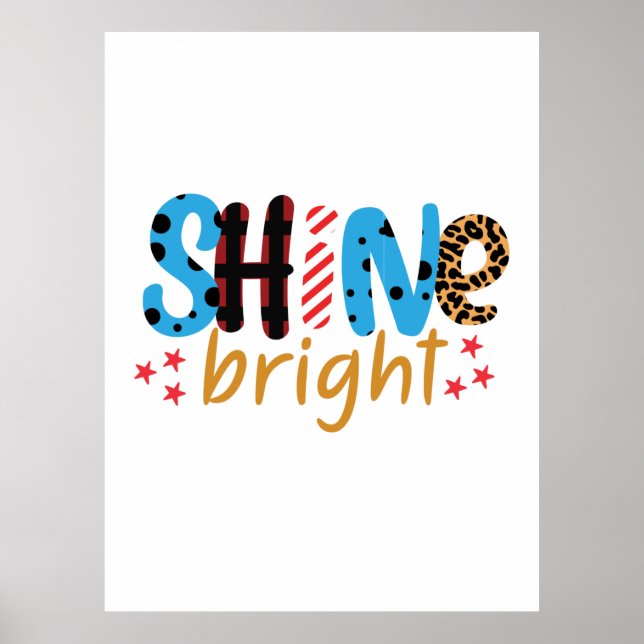 Bröllop Gift Shine Bright Poster (Framsidan)