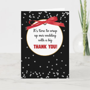 Bröllop Gift Tack Presenter, Red Ribbon Kort