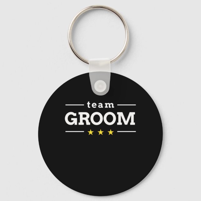 Bröllop Gift | Team Groom Nyckelring (Framsida)