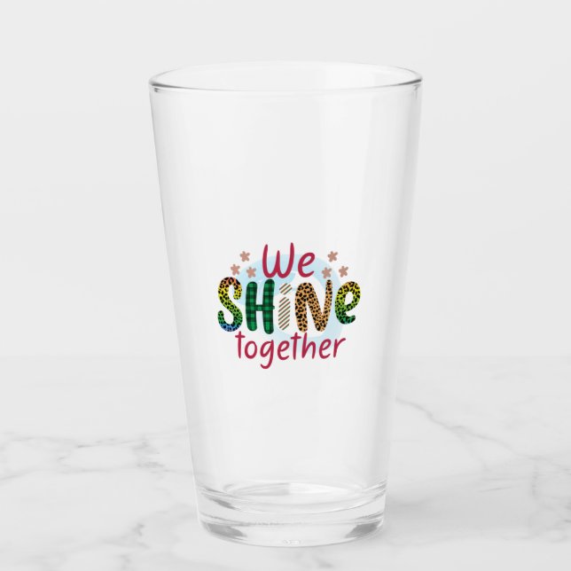 Bröllop Gift vi Shine Tillsammans Glaskopp (Framsida)