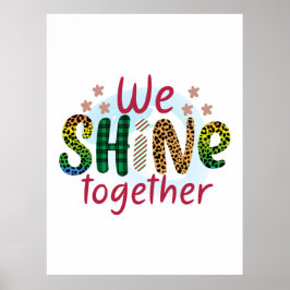 Bröllop Gift vi Shine Tillsammans Poster