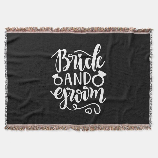 Bröllop-giftskam och groom filt (Framsidan)