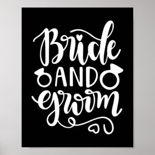 Bröllop-giftskam och groom poster