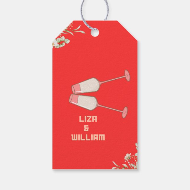 Bröllop GIFTThank You Märkre Presentetikett (Baksidan)