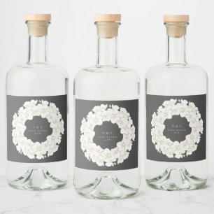 Bröllop Gin för den tropiska Blommigten Spritflaskor Etikett