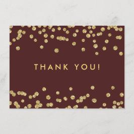 Bröllop-Glitter-konfetti Marsala Tack Kort