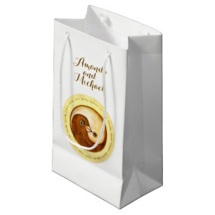 BRÖLLOP GLOSSY GIFT BAG Small. Guld YinYang-duvor