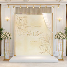 Bröllop Golden Blommigt i bakgrunden till Cream