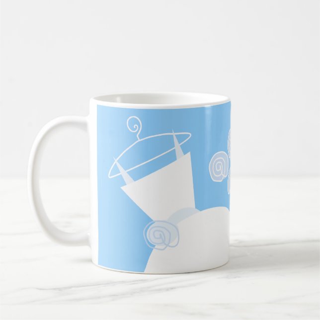 Bröllop Gown Blue "Bridesmaid" Kaffemugg (Vänster)