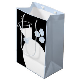 Bröllop Gown Blue presentpåse svart pastellmedium