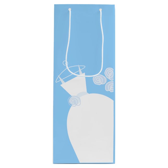 Bröllop Gown Blue-presentpåse vin (Framsidan)