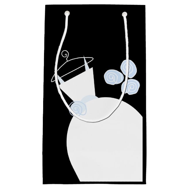 Bröllop Gown Blue-presentsäck svart (Framsidan)