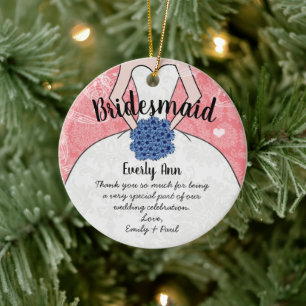 Bröllop Gown Bridesmaid Bröllop - du väljer Färg Julgransprydnad Keramik