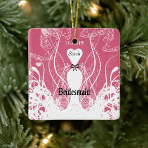 Bröllop Gown Bridesmaid Bröllop jul Ornament