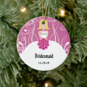 Bröllop Gown Bridesmaid Bröllop jul Ornament