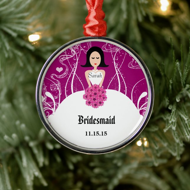 Bröllop Gown Bridesmaid Bröllop jul Ornament (Träd)