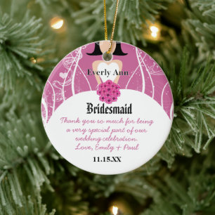 Bröllop Gown Bridesmaid Bröllop jul Ornament