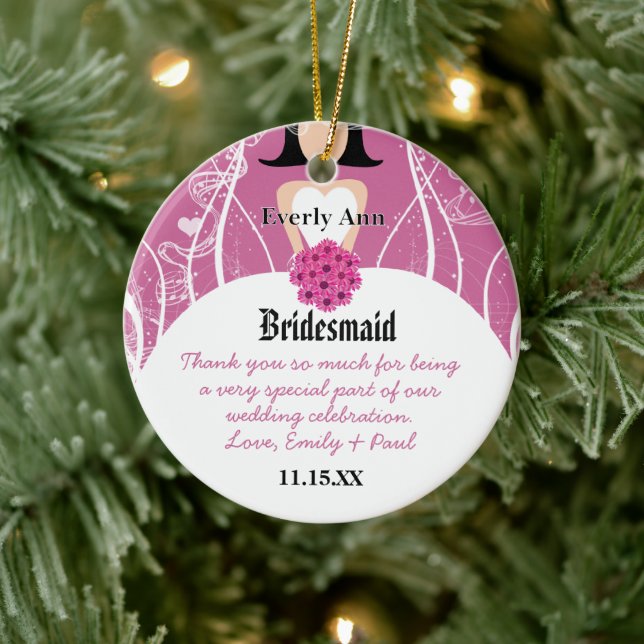 Bröllop Gown Bridesmaid Bröllop jul Ornament (Träd)