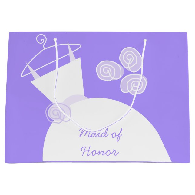 Bröllop Gown Lila Maid of honor stor (Framsidan)