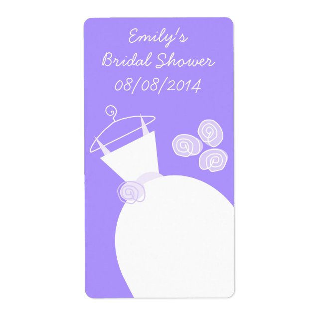 Bröllop Gown Lila 'Möhippa'-etikett Fraktsedel (Framsidan)