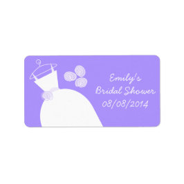 Bröllop Gown Lila Möhippa medium Adressetikett