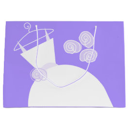 Bröllop Gown Lila-presentpåse stor