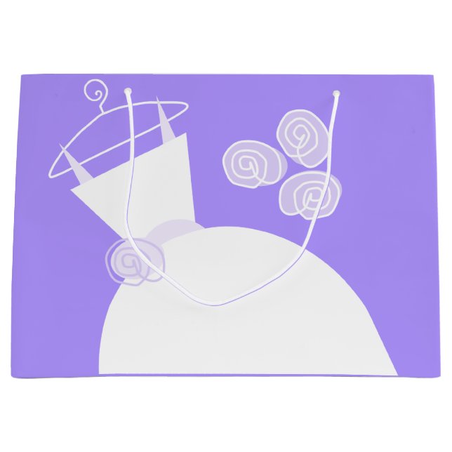 Bröllop Gown Lila-presentpåse stor (Framsidan)