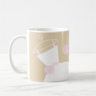 Bröllop Gown Rosa Beige "Budens mamma" Kaffemugg