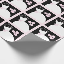 Bröllop Gown Rosa black pastel