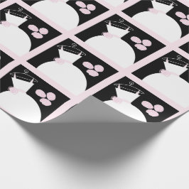 Bröllop Gown Rosa black pastel Presentpapper