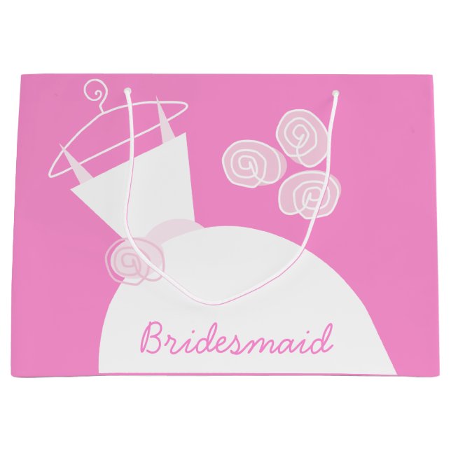 Bröllop Gown Rosa Bridesmaid stor (Framsidan)