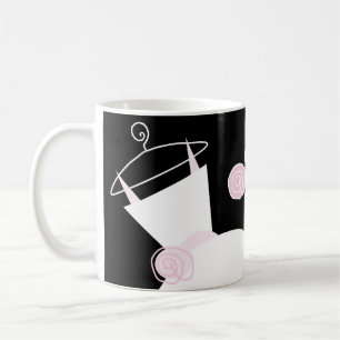Bröllop Gown Rosa 'Budens mamma' svart Kaffemugg