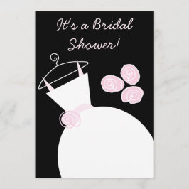 Bröllop Gown Rosa inbjudningskort för möhippan sva