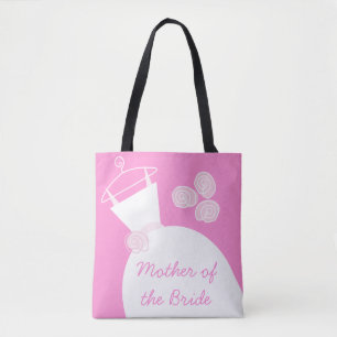 Bröllop Gown Rosa Mor Bride över hela Tygkasse