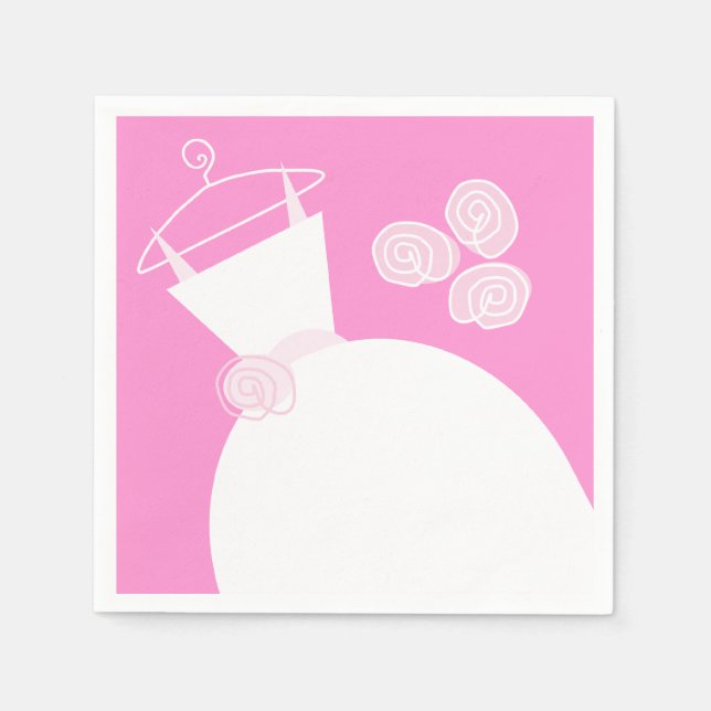 Bröllop Gown Rosa Pappersservett (Framsidan)