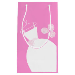 Bröllop Gown Rosa-presentpåse liten liten liten på