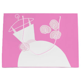 Bröllop Gown Rosa-presentpåse stor