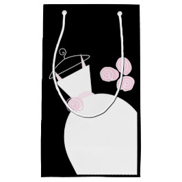 Bröllop Gown Rosa presentsäck svart