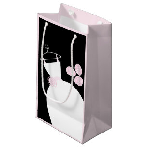 Bröllop Gown-Rosa-presentsäck, svart blek rosa