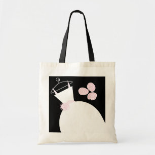 Bröllop Gown Rosa to bag black black Tygkasse