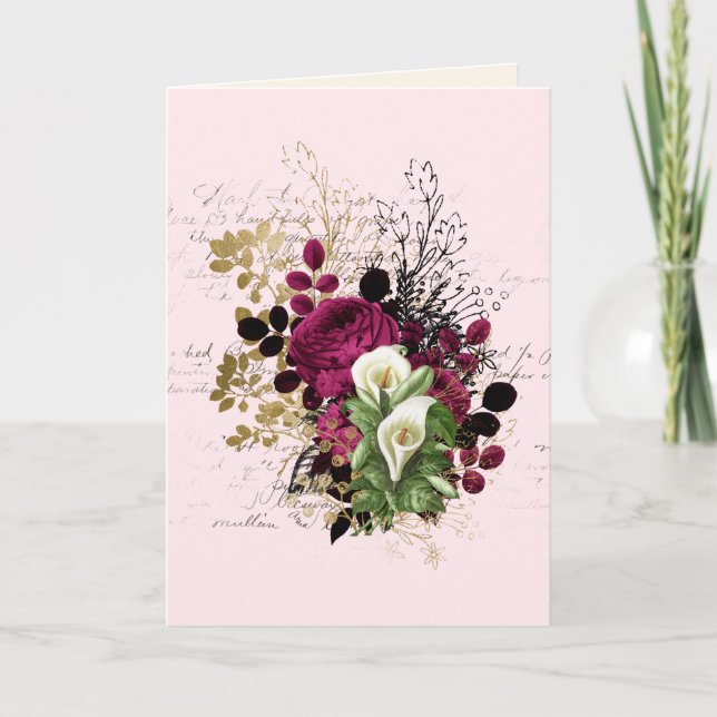 Bröllop Grattis Add Namn Ro Ephemera Kort (Framsida)