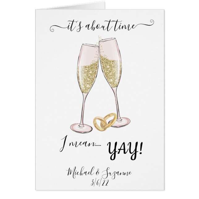 Bröllop Grattis Humor om tiden Hälsningskort (Framsidan)