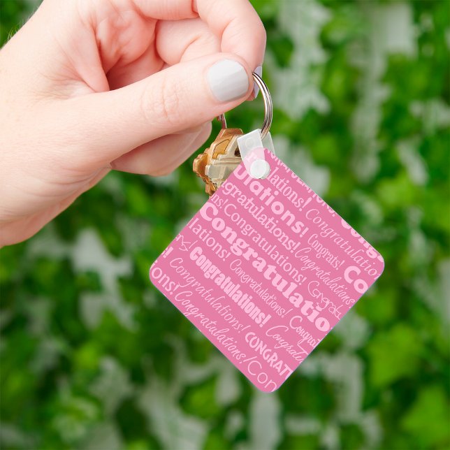Bröllop Grattisar i Rosa-nyckelkedjan Nyckelring (Skapare uppladdad)