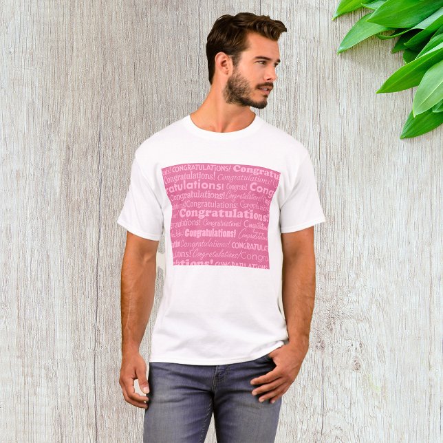 Bröllop Grattisar i Rosa T-Shirt (Skapare uppladdad)
