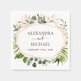 Bröllop Greenery Eucalyptus Botanical Pappersservett