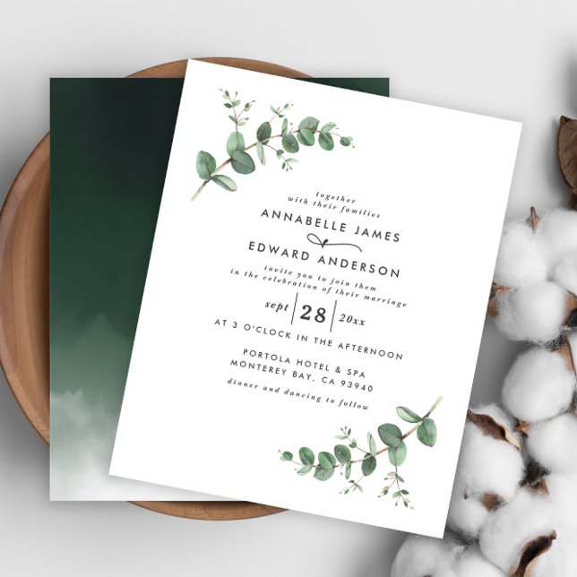 Bröllop greenery Eucalyptus botaniska vattenfärg (Skapare uppladdad)