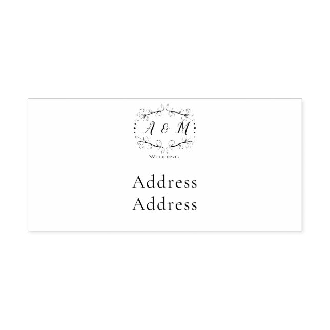 Bröllop Grönt Chic Självfärgande Stämpel (Design)