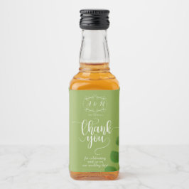 Bröllop Grönt Chic Spritflaskor Etikett