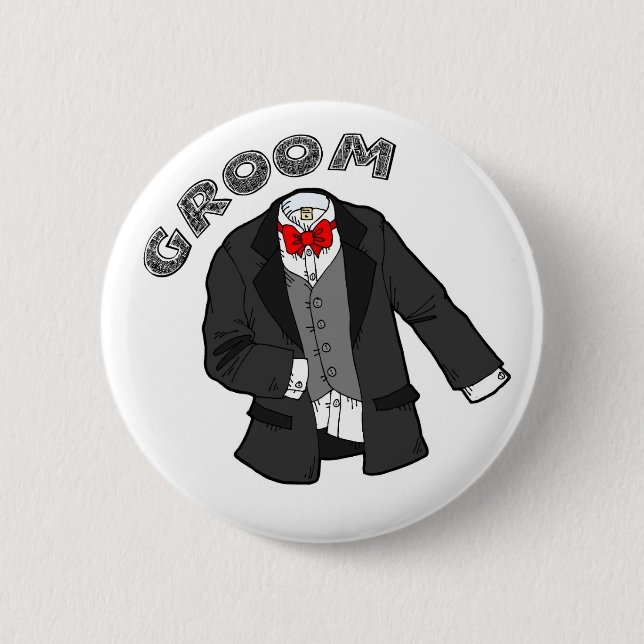 Bröllop Groom-knapp Knapp (Framsida)